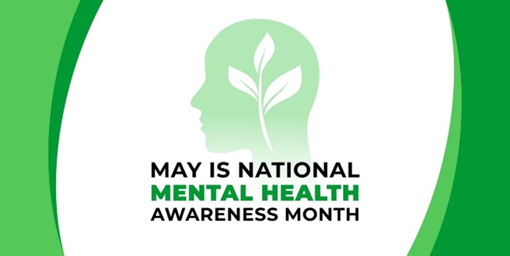 A logo for a mental health awareness monthAI-generated content may be incorrect.